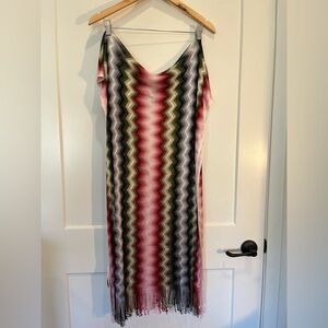 Missoni Chevron Fringe Scarf Made In Italy